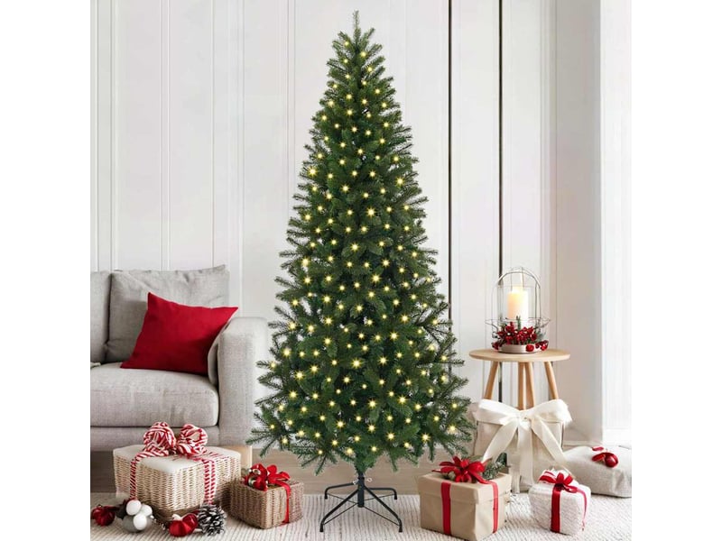  Sapin de noël artificiel, arbre de noël vert 180 cm pe et pvc shl5063  - Conforama B