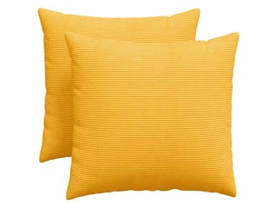 Lot de 2 coussins de canapé, coussins décoratifs jaune clair 50 x 50 cm cf59116