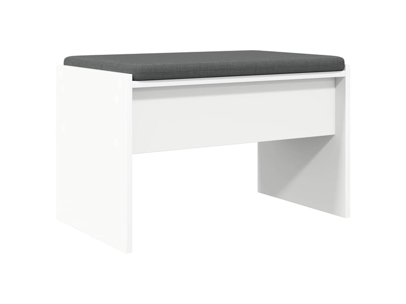  Banc d'entrée, banc interieur avec coussin blanc 63x38x40 cm  - Conforama A