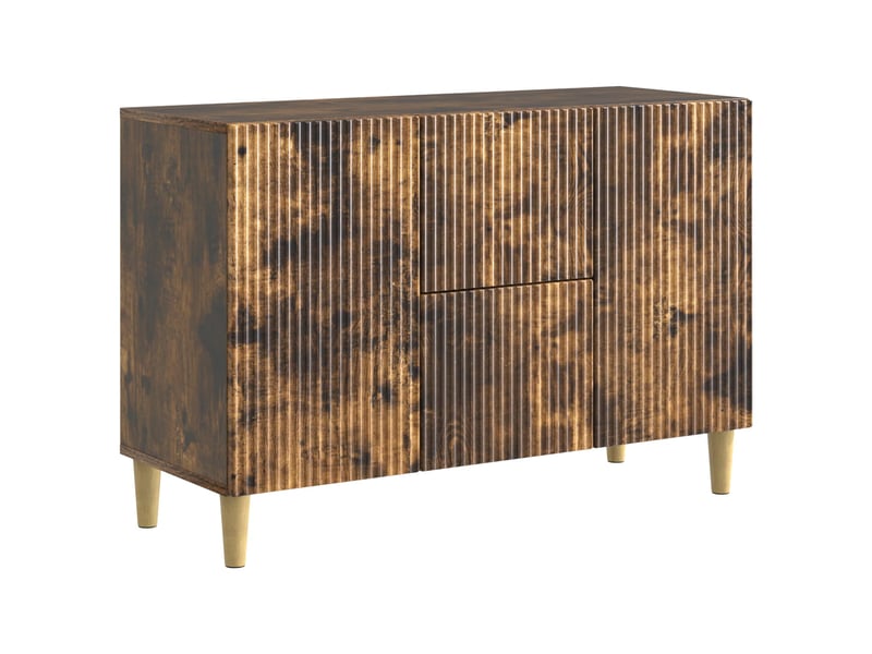 Buffet - bahut - meuble de rangement chêne fumé 89 x 34,5 x 60 cm bois d'ingénierie  - Conforama A
