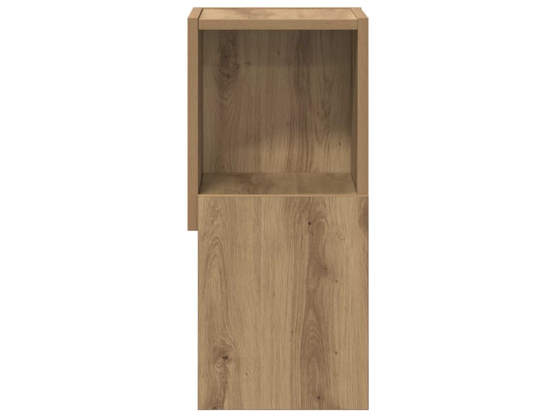  Meuble d'angle, meuble de rangement salon 25,5x25x55cm bois d'ingénierie chêne artisanal  - Conforama E