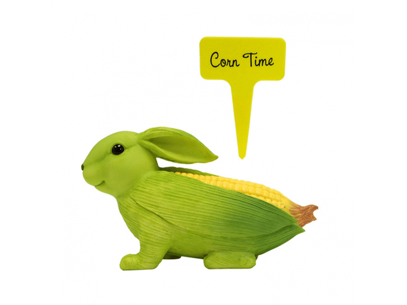  Statue de lapin mignon pour jardin, adorables figurines de lapin de maïs en résine pour décoration de jardin, terrasse, pelouse  - Conforama A