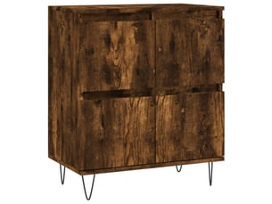Buffet - bahut - meuble de rangement chêne fumé 60x35x70 cm bois d'ingénierie