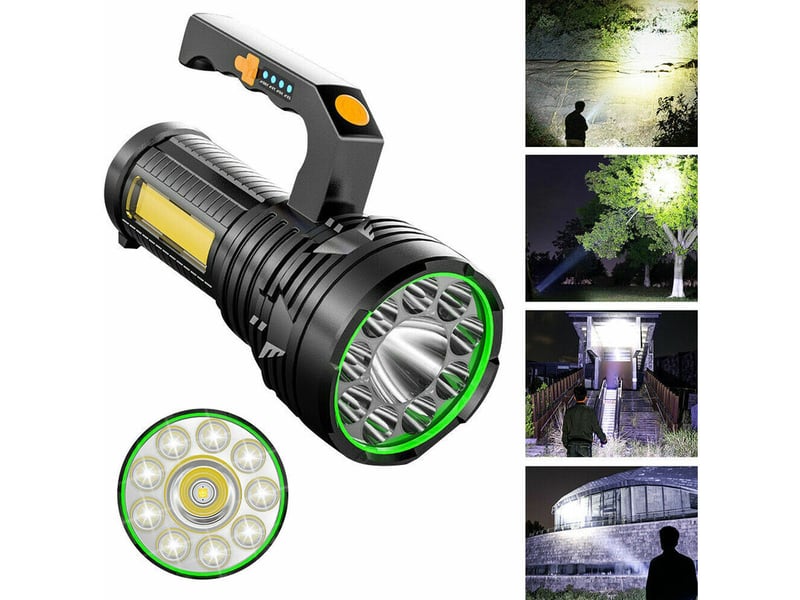 Lampe portab multifonctionnel rechargeab étanche jecteur extérieur d'urgence usb lumière extérieure - Conforama A