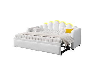Lit gigogne 90x200 cm HOMVRA coloris blanc