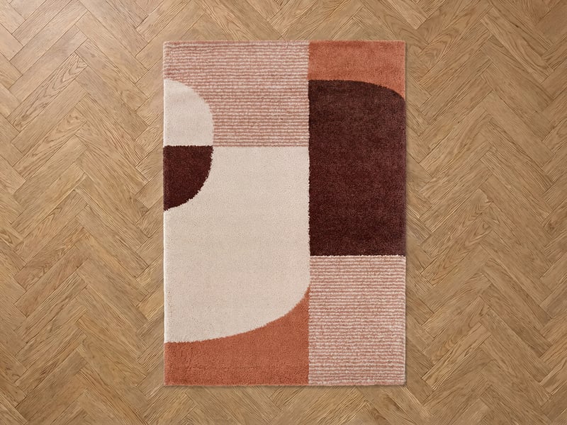 Bobochic tapis poils longs sorella motif graphique beige 200x290 SORELLA - Conforama B