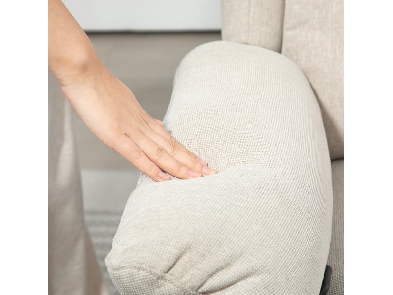  Fauteuil relax inclinable manuel beige avec repose-pieds, ressorts ensachés, jusqu'à 150 kg  - Conforama E