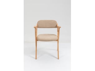 Lot de 2 chaises pliantes en bois kaki avec accoudoirs, assise rembourrée, empilables - pour invités, cuisine, mariage