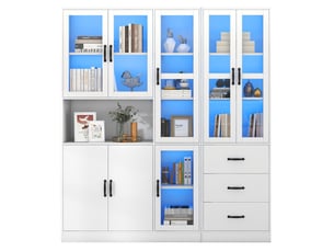 Vitrine coloris blanc  MODENUIT   - 180 cmx200 cm
