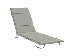 Coussin de transat, coussin pour bain de soleil gemert 100 % polyester gris 200 x 60 x 3 cm cf56154
