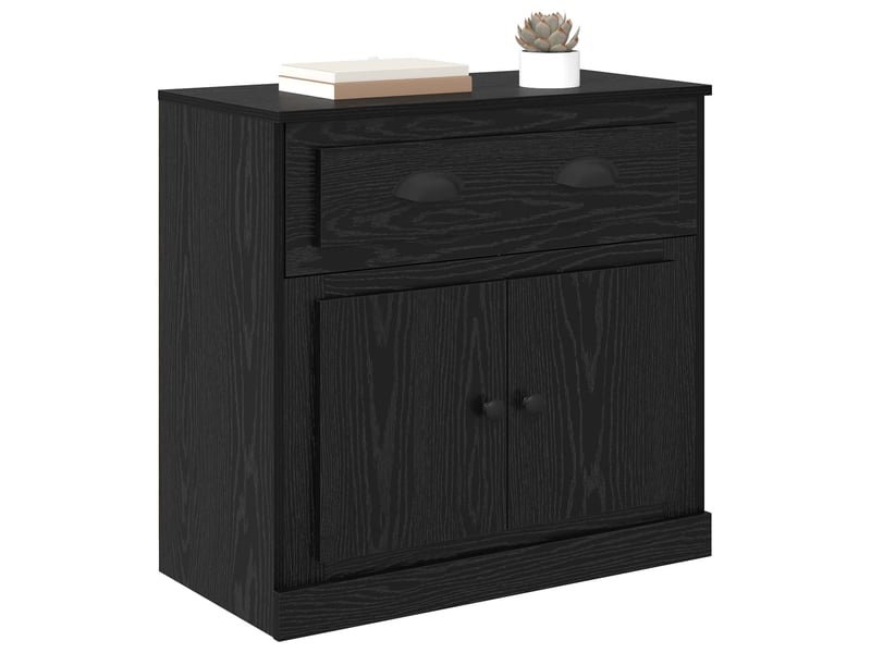  Buffet - haut armoire chêne noir 70 x 35,5 x 67,5 cm bois d'ingénierie  - Conforama C
