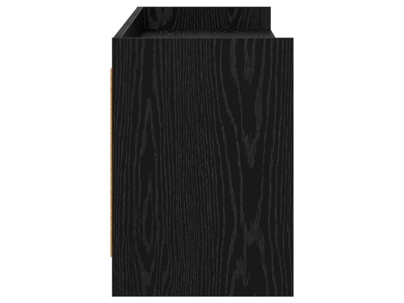  Meuble tv - banc tv - meuble de rangement 168 x 33 x 47 cm chêne noir bois d'ingénierie  - Conforama E
