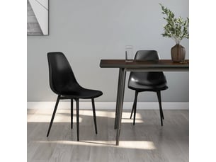 Lot de 2 chaises salle à manger | chaise de salon noir pp shl856