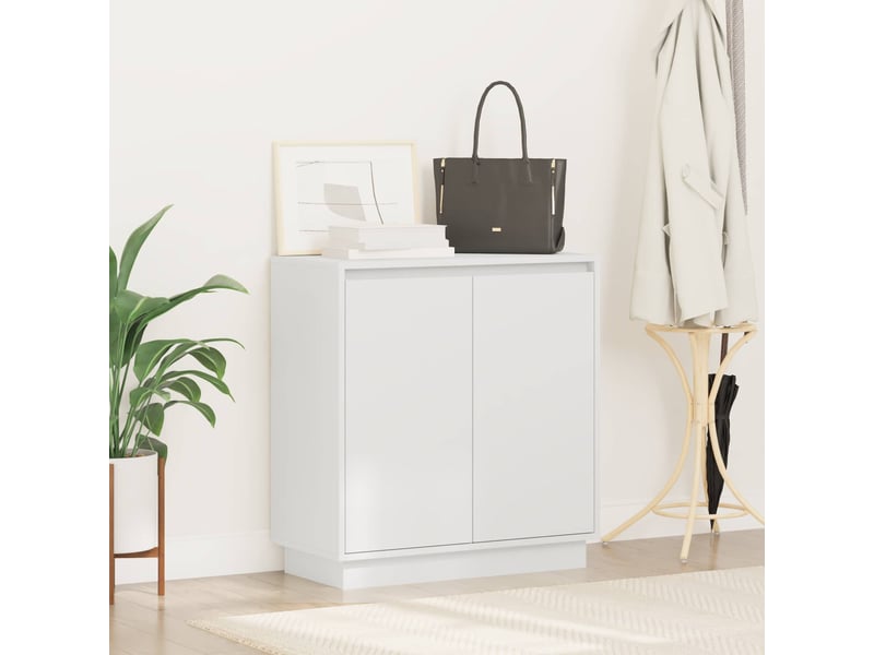  Buffet - bahut - meuble de rangement led blanc 71 x 34,5 x 75 cm bois d'ingénierie  - Conforama E