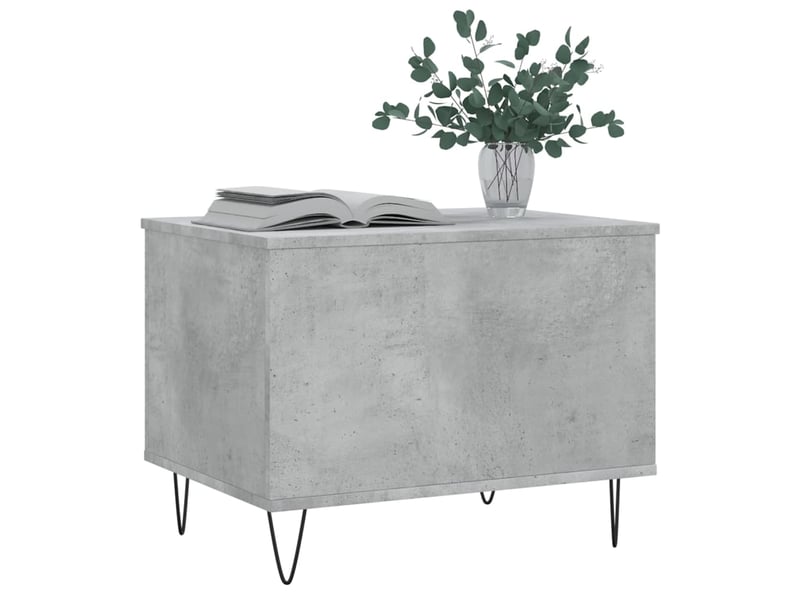  Table basse - table de salon - table à thé gris béton 60x44,5x45 cm bois d'ingénierie  - Conforama D