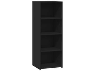 Buffet haut - bahut - meuble de rangement noir 45x41x124 cm bois d'ingénierie