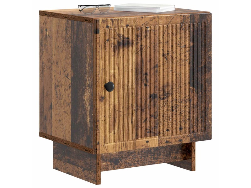 Table de chevet - cabinet de chevet - table de nuit 2 pc bois ancien 43 x 34,5 x 50 cm - Conforama B