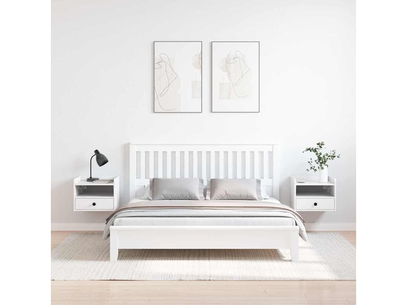 Table de chevet avec tiroir 2 pièces blanc 38 x 36 x 29,5 cm - Conforama D