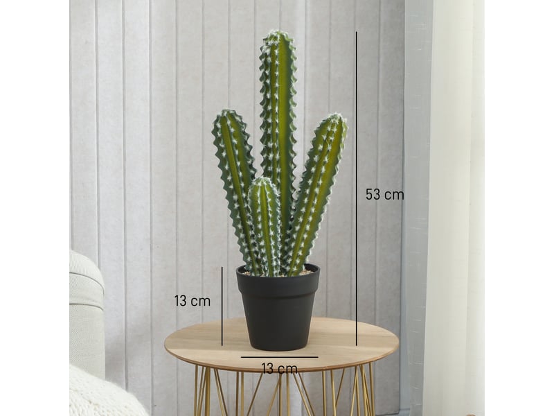  Cactus artificiel, 53 cm, plante artificielle en pot pour la maison ou le bureau  - Conforama E