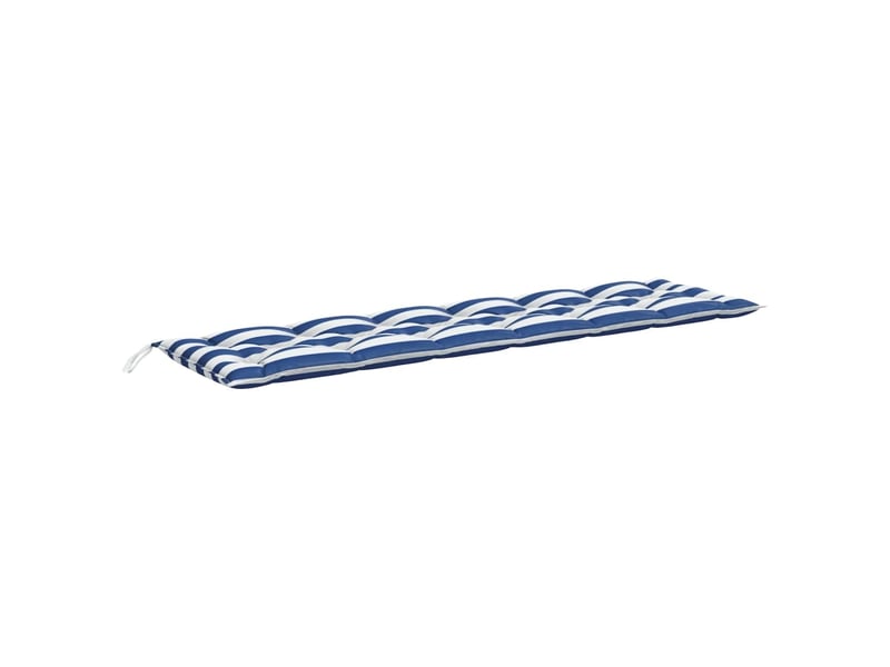  Coussin de banc de jardin, coussin d'assise rayures bleues et blanches 200x50x7cm cf52787  - Conforama A