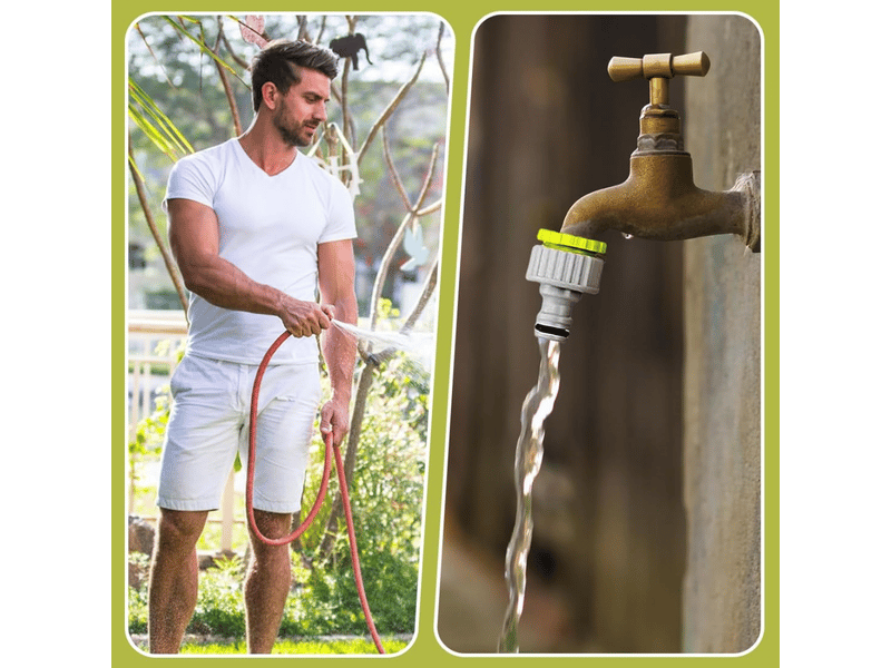  4 pièces raccord robinet universel fileté femelle 12 &amp; 34 - connecteur de robinet de jardin raccord de robinet, adaptateur de tuyau d'arrosage  - Conforama E
