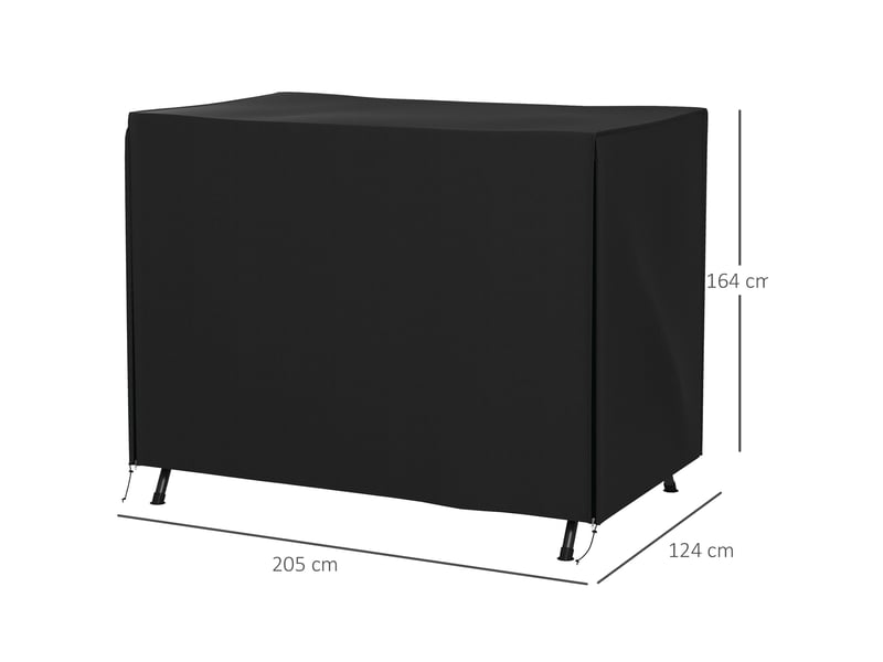 Housse de protection pour balançoire 3 places 205 x 124 x 164 cm – noire – déperlante et anti-uv  - Conforama C