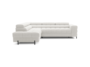 Canapé ferrum blanc alpin convertible 5 places angle gauche méridienne confort 276x93x200cm