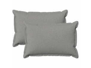 Lot de 2 coussins, coussins décoratifs houten gris nuage lin synthétique cf56497