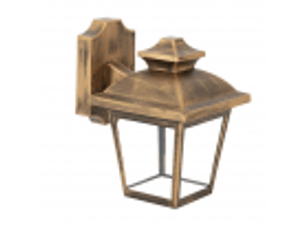 Applique extérieure classique fabrilamp maca or vieilli, 1 x e27, ip44, 24,5 x 17 x 22,3 cm