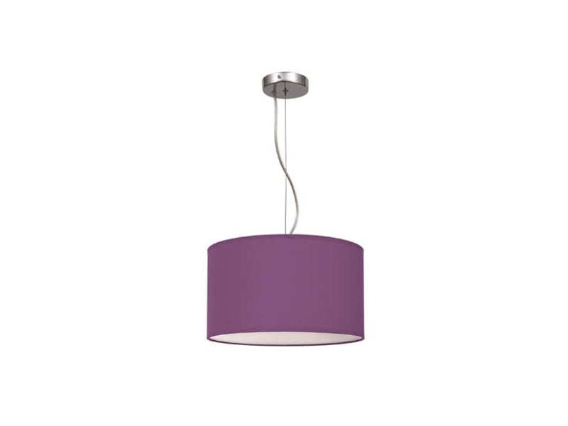  Suspension fabrilamp nicole e27 coloris lilas ø 30 cm hauteur réglable 25-97 cm 042993019 - Conforama A