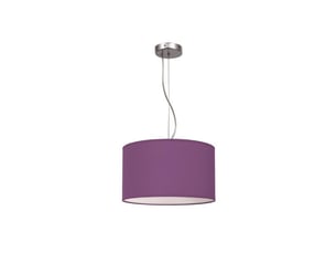 Suspension fabrilamp nicole e27 coloris lilas ø 30 cm hauteur réglable 25-97 cm
