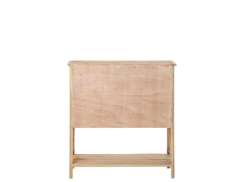  Console en bois 12 tiroirs chamonix 104cm naturel  - Conforama E