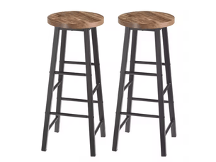 Tabourets de bar élégance lot de 2, style bistrot, avec repose-pieds, cuisine et petit-déjeuner