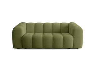 Canapé droit convertible HOMIFAB Belleville 3 places Tissu vert