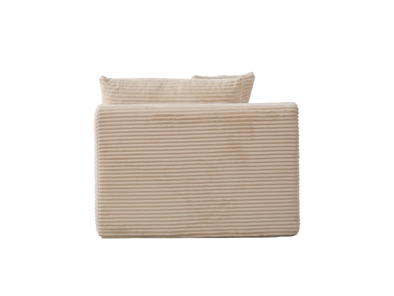  Méridienne modulable en tissu chenille beige, canapé salon avec fonction chaise longue et design moderne  - Conforama R