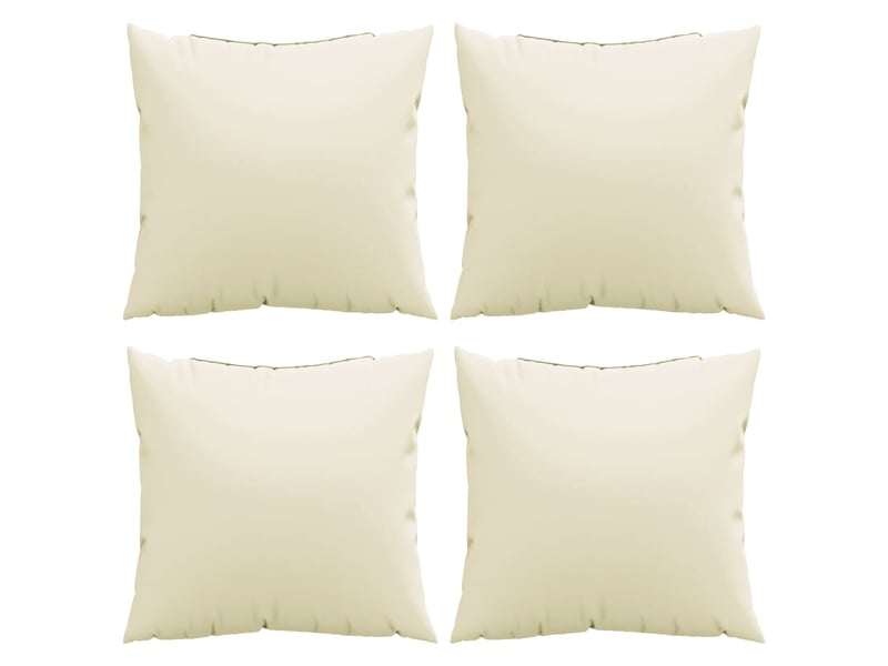  Lot de 4 coussins de canapé, coussins décoratifs crème 40x40 cm tissu cf59233  - Conforama D