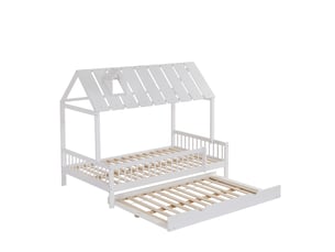 Lit cabane 120x200 cm coloris blanc