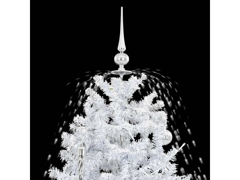  Arbre de noël, sapin de noël neigeux avec base de parapluie blanc 170 cm  - Conforama E