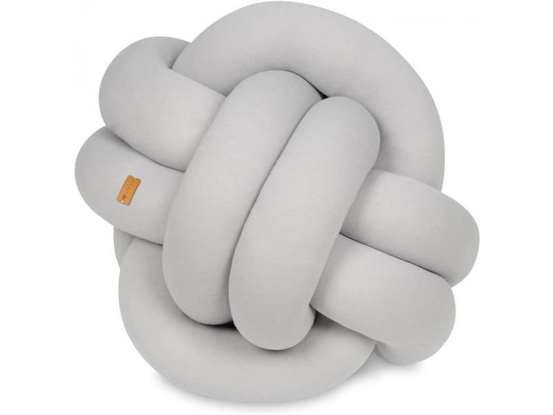  Coussin oreiller décoratif tressé gris 426059 - Conforama A