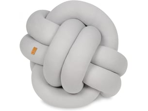 Coussin oreiller décoratif tressé gris