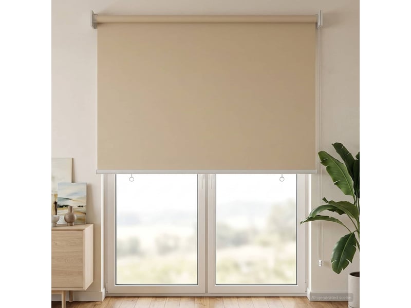 Store enrouleur, store roulant extérieur protection uv beige polyester cf47475 - Conforama C