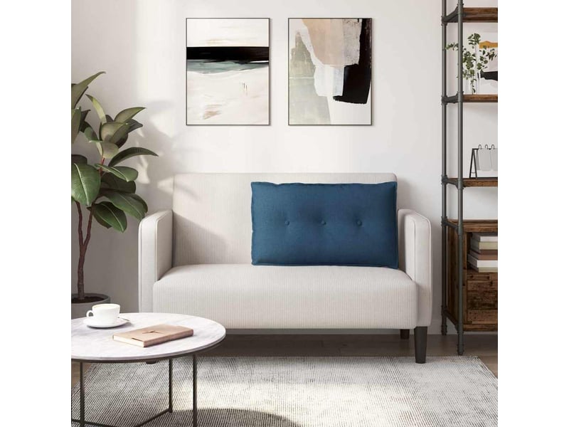  Coussin de dos, coussin de dossier bleu 80 x 19 x 50 cm tissu cf54535  - Conforama D