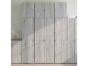 Buffet haut - bahut - meuble de rangement sonoma gris 80x42,5x249 cm bois d'ingénierie