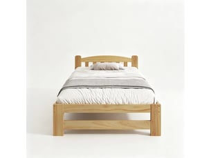 Lit simple 90x200 cm coloris naturel