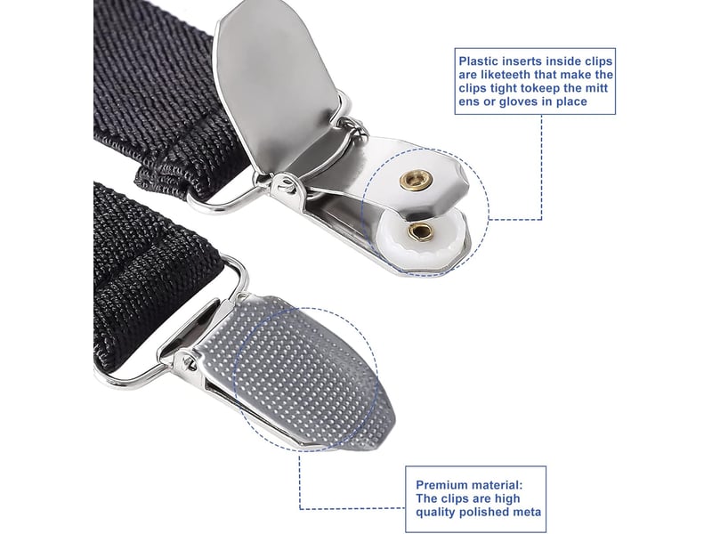  Crochets muraux noir)10 pièces cinch clip, attache gant élastique rétractable - clips de mitaine, pince à chandail vintage pour cardigan, écharpe, robe - enfant  - Conforama D