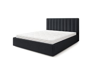 Lit coffre 180x200 cm MASSENO   coloris noir
