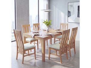 Lot de 6 chaises de salle à manger hwc-m58, chaises de cuisine, chaises à dossier, tissutextile, bois massif - structure claire, couleur crème
