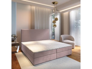 Lit avec rangement 160x200 cm <strong>MASSENO</strong>  <strong></strong> coloris rose