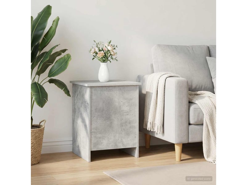  Coffre de rangement avec stockage gris béton 40x40x50 cm  - Conforama D