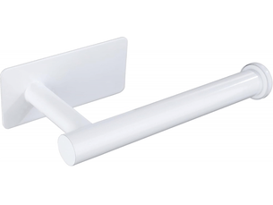 Porte-papier toilette en acier inoxydable, sans perçage, adapté à la salle de bain et à la cuisine, carré blanc